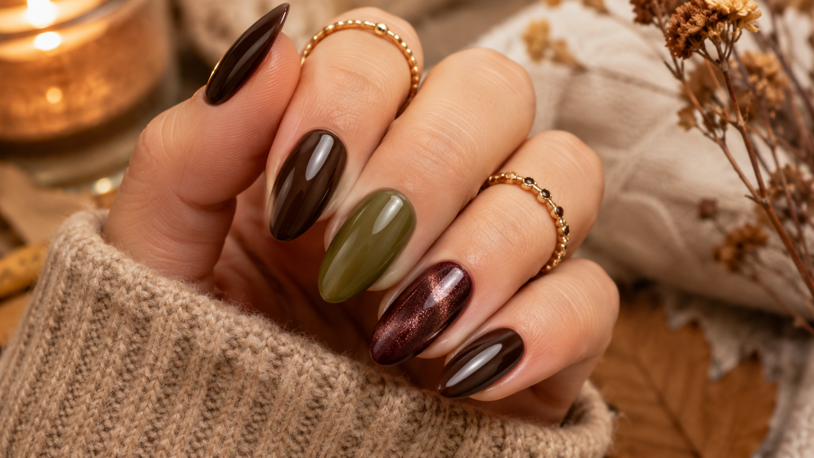 20 September Nail Ideas 2026: Espresso, Olive, Plum & Magnetic Manicures